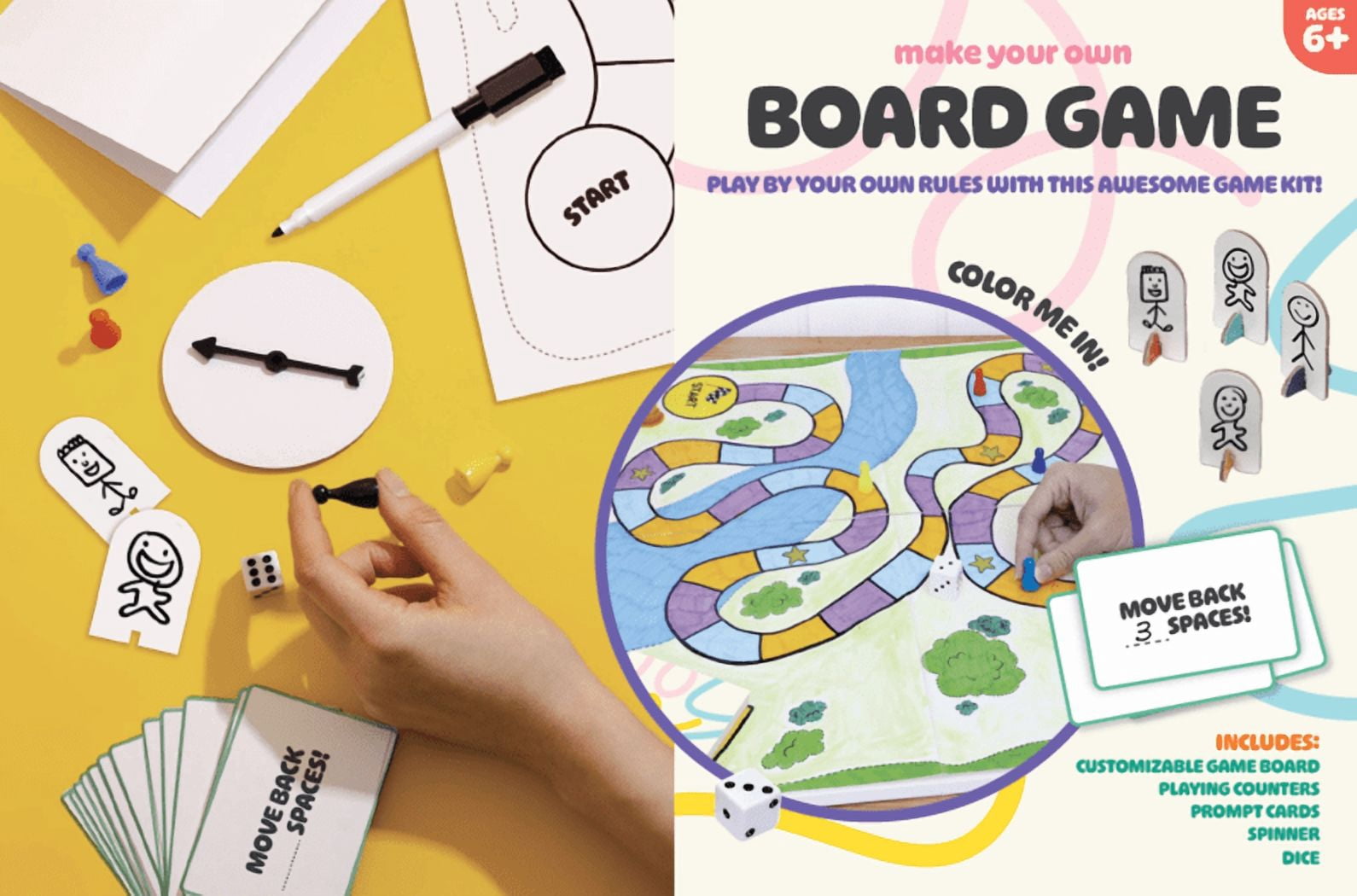 Make Your Own Board Game Kit - Personalized Adventure by Customizable Games Inc