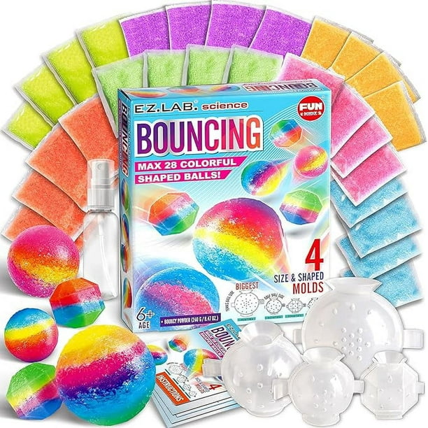 Big Bouncy Ball Kit, FunKidz Kids DIY Ultimate Magic Bouncy Ball
