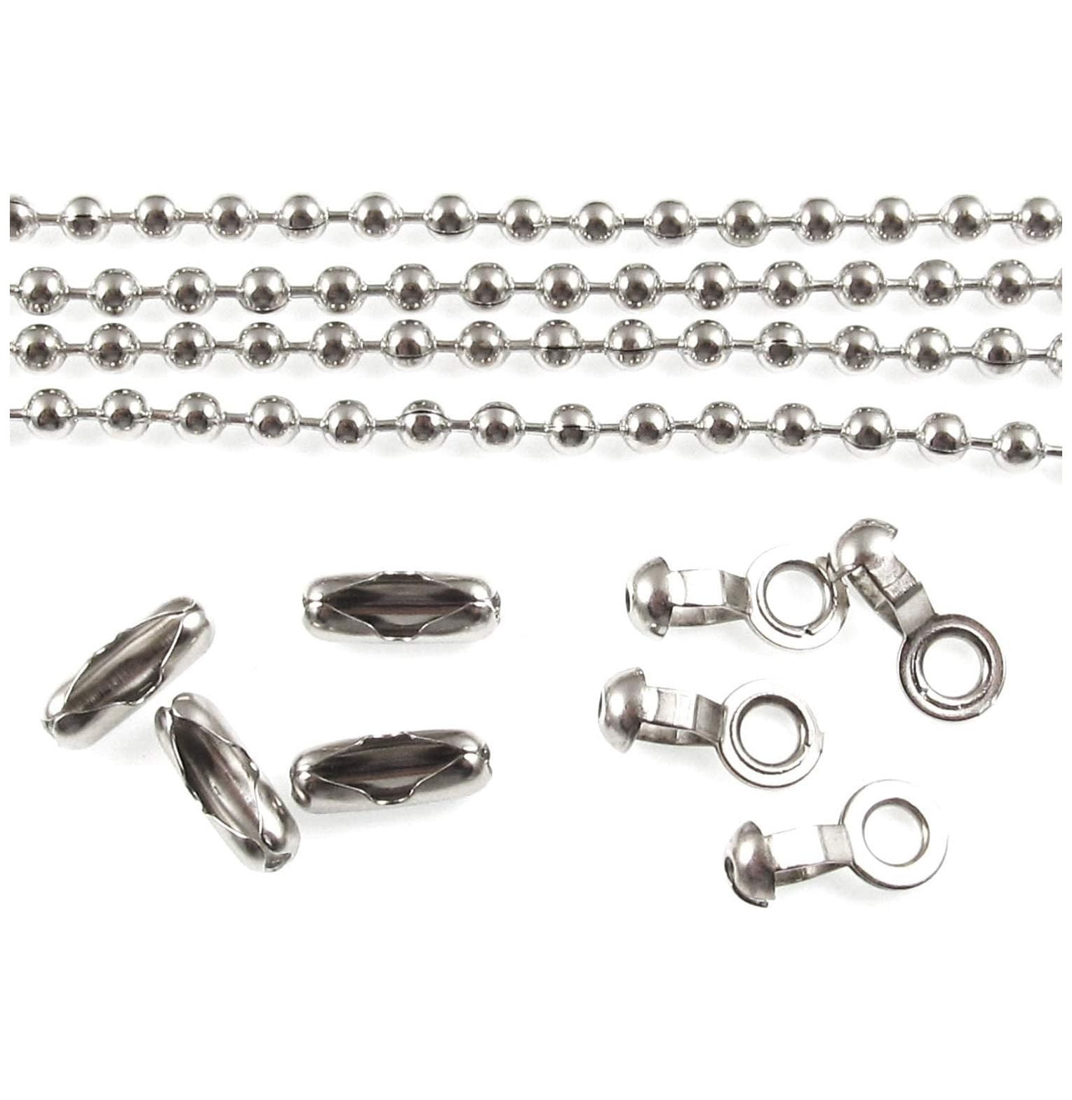 Make Your Own Ceiling Fan Pull Extender Set, 18" Stainless Steel Chain