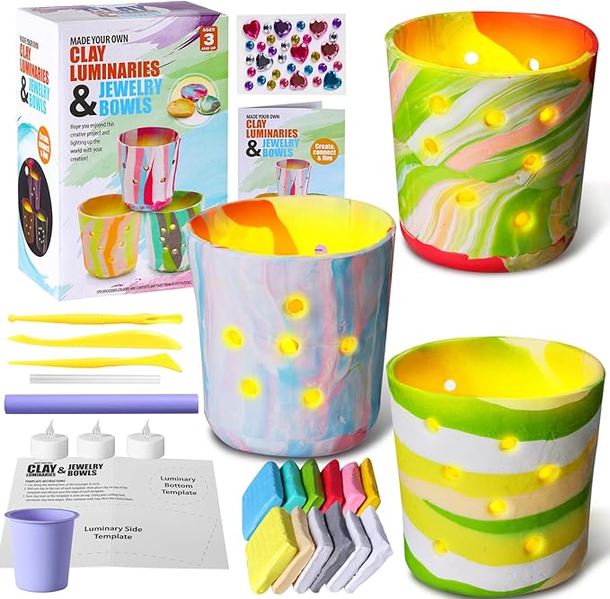 Make Your Own Clay Luminaries Lightup Clay Lanterns Arts and Air Dry
