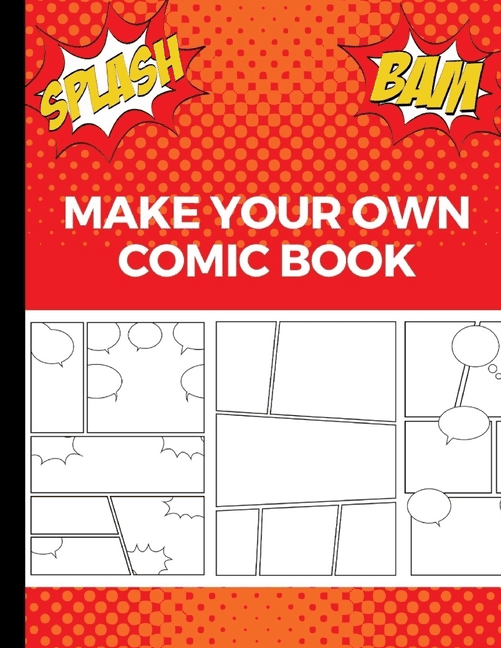 Create Your Own Comic Book Kit - project book, 2 blank comic books,  stickers