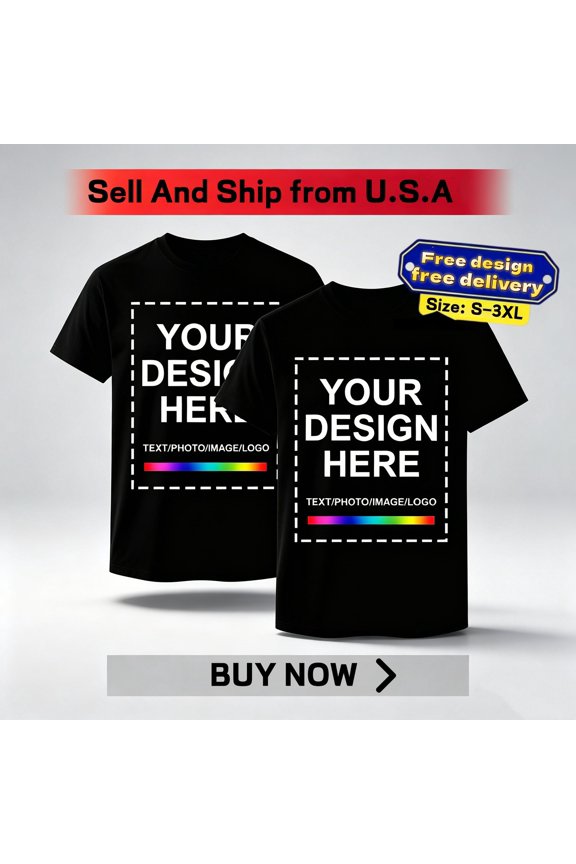 Make Your Own Custom Tee Custom Photo Logo Print Personalized Short Sleeve Shirt