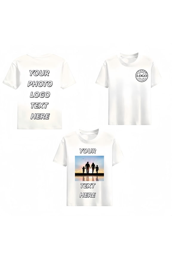 Make Your Own Custom Tee Custom Photo Logo Print Personalized Short Sleeve Shirt