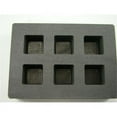thumbnail image 1 of Make Your Own Gold Bars 2 oz X 6 Cube Molds-B107 High Density Graphite Cube Mold 2 oz Gold Bar 1 oz Silver 6 Cavities Copper, 1 of 1