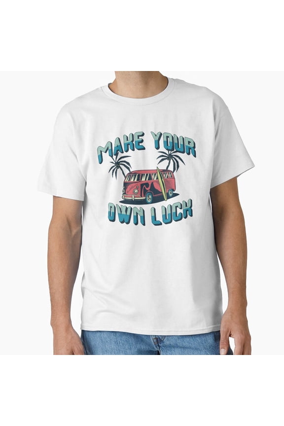 Make Your Own Luck Surf Van Design T-Shirt