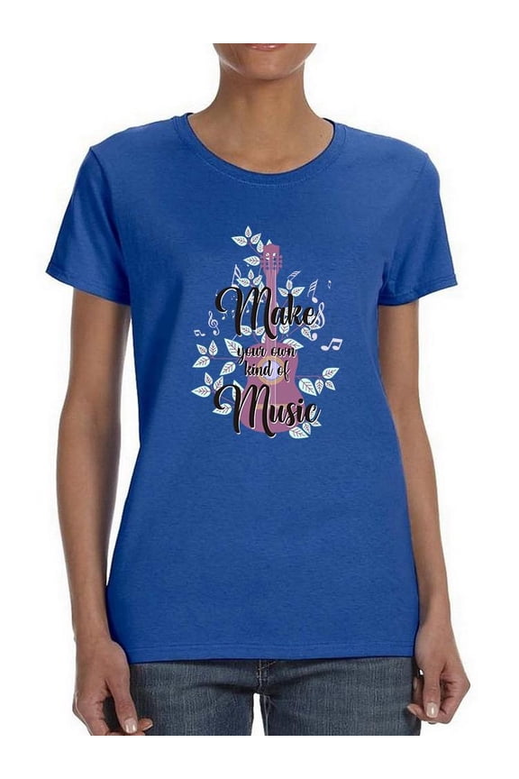 Make Your Own Music Quote Shaped T-Shirt Women -Smartprints Designs, Female Medium