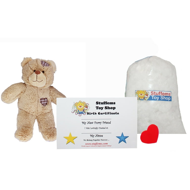 Make Your Own Stuffed Animal Mini 8 Inch Brown Patch Heart Bear