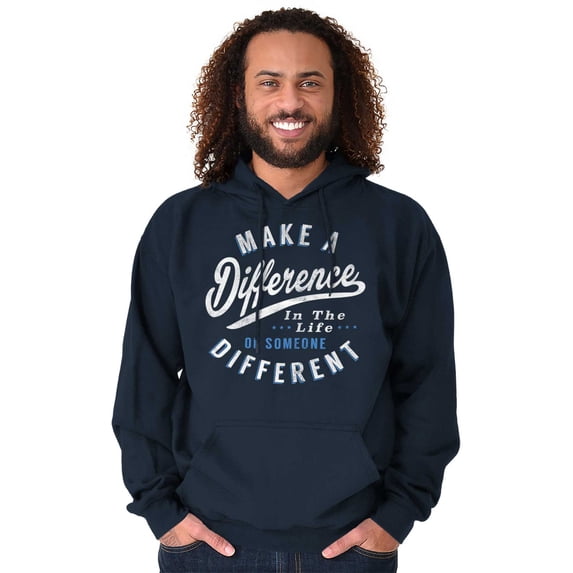 Make a Difference Autism Awareness Hoodie Sweatshirt Women Men Brisco Brands S