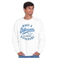 thumbnail image 1 of Make a Difference Autism Awareness Unisex Plus Fleece Graphic Sweatshirt Brisco Brands 5X, 1 of 5