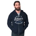 thumbnail image 1 of Make a Difference Autism Awareness Zip Up Hoodie Men's Women's Brisco Brands S, 1 of 6