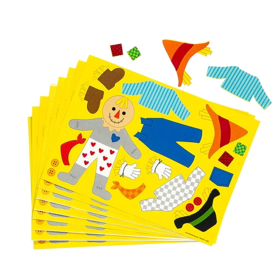 Make-a-Scarecrow Sticker Sheets 12 Pieces