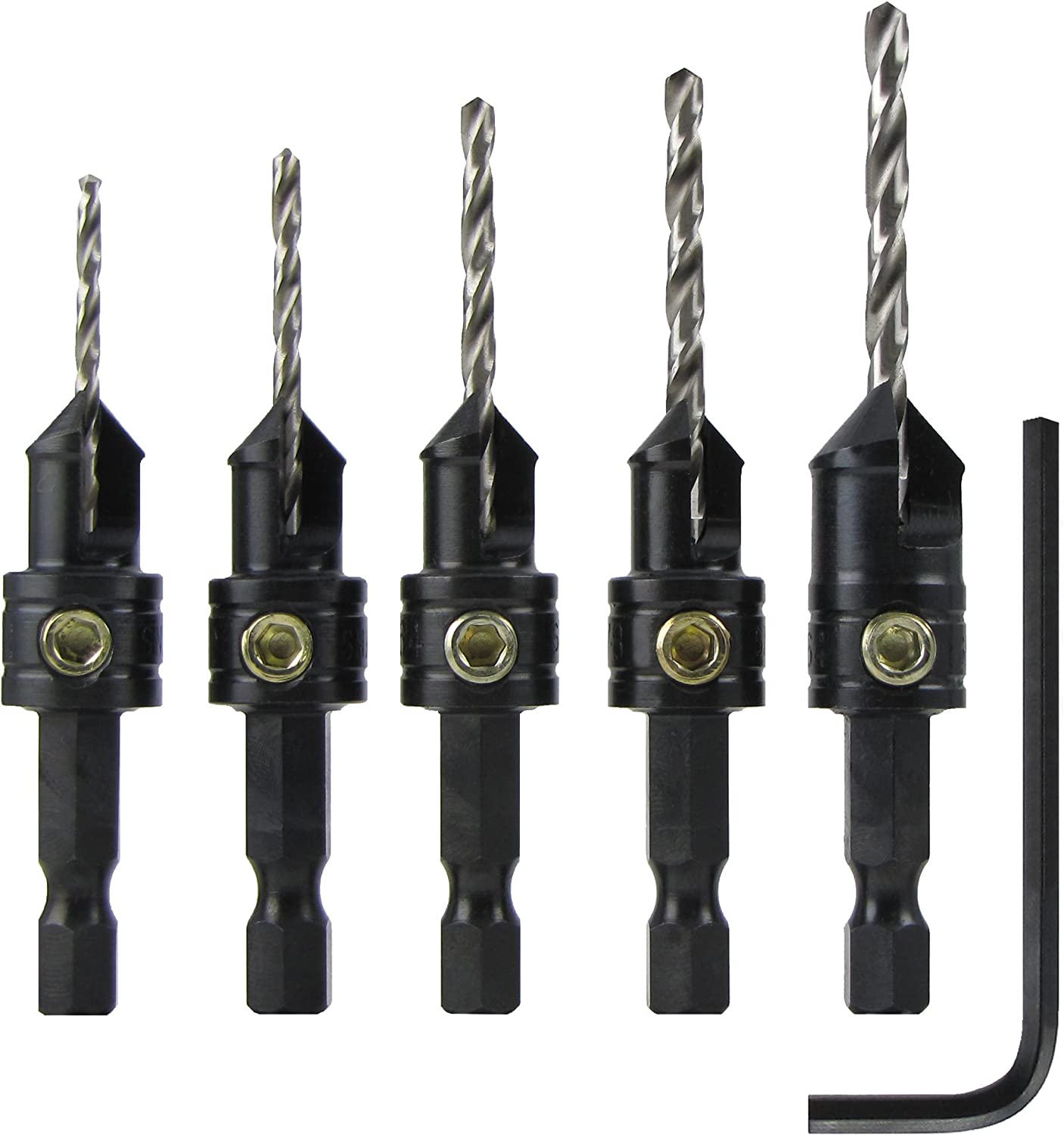 Make it Snappy Tools QuickChange 5Pc. Countersink Drill Bit Set