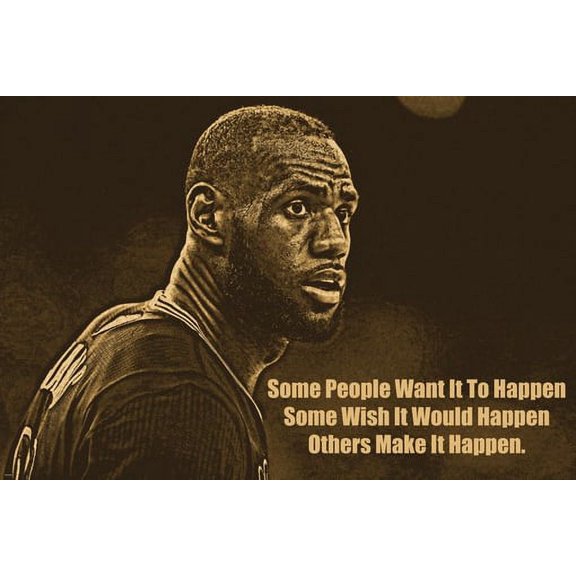 Make it happen Motivation inspiration Poster 20x30 about efforts and success
