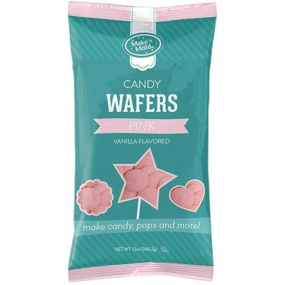 Make'n Mold Vanilla-Flavored Melting Candy Wafers Pink, 12 Ounce