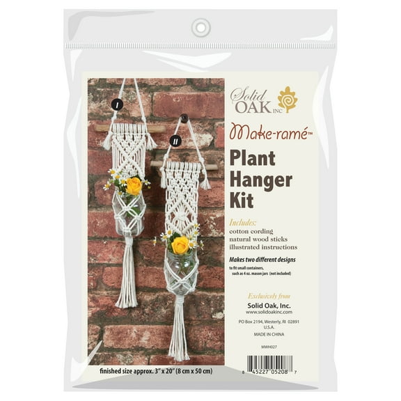 Make-rame, Two Mini Hangers Macrame Plant Hanger Kit