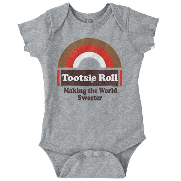 Make the World Sweet Tootsie Roll Romper Boys or Girls Infant Baby Brisco Brands 12M