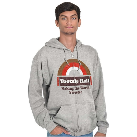Make the World Sweet Tootsie Roll Zip Up Hoodie Men's Women's Brisco Brands S