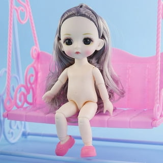 22 Moveable Joints DIY Handmade Makeup Dolls 28cm 1/6 Bjd Doll Sleeping  Eyes Naked Doll Head Body White Skin Dolls Kids Toy