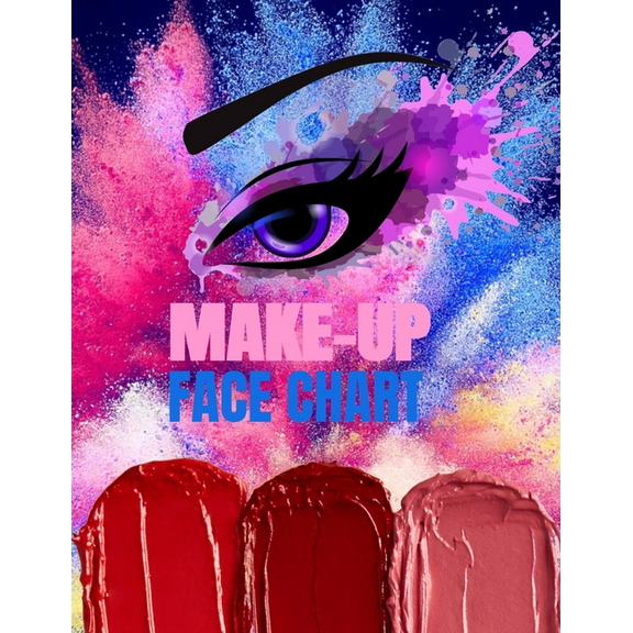 Make-up Face Chart: Vorlage fr Visagisten und Beauty Blogger zum Zeichnen neuer Looks und Trends Gesicht schminken (Paperback)