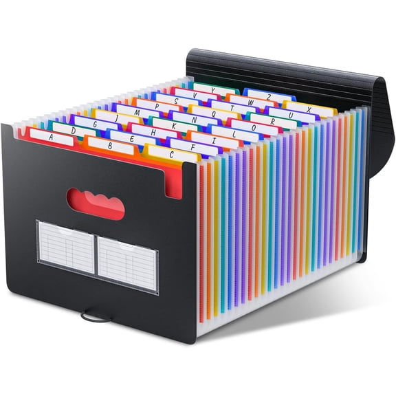 MakeFit 26 Pockets Expandable File Folders, Accordion File Organizer