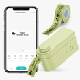 thumbnail image 1 of MakeID Label Makers Machine with Tape, Portable Bluetooth Label Printer for Office Home Edit Organization Multiple Templates Fonts Customizable Typewriter Compatible with Android iOS Labeler, Green, 1 of 9