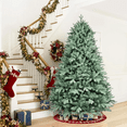 thumbnail image 1 of Makeatree 6FT Unlit Blue Spruce Hinged Artificial Christmas Tree with 1878 PE&PVC Mixed Branch Tips,Metal Stand, 1 of 9