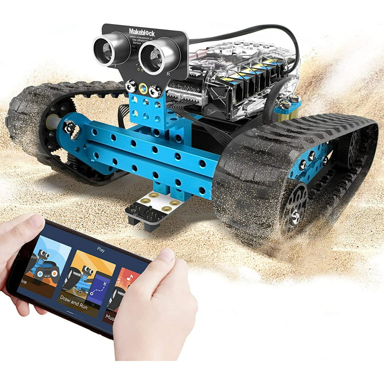 Makeblock mBot Robot Kit with Scratch Coding Box, STEM Projects for Kids  Learn to Code with Scratch Arduino, Programmable Robot with 4 Programming