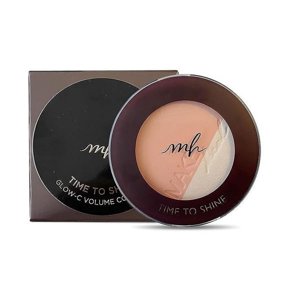 [Makeheal] Glow-C Volume Contour, 2-in-1 Blush & Highlighter with Built-In Brush
