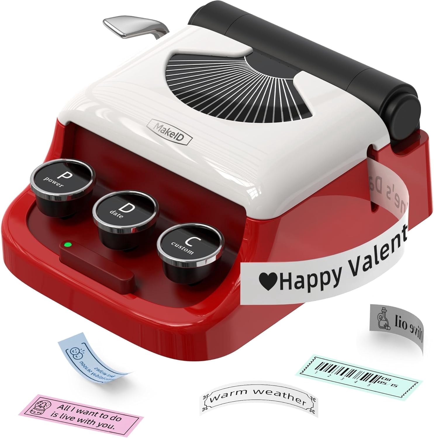 MakeID Q1 Portable Bluetooth Label Makers for Home & Office, Red ...