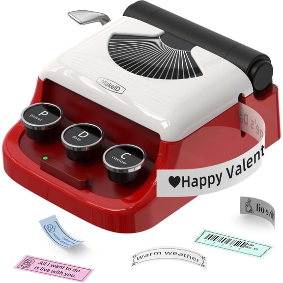 MakeID Q1 Portable Bluetooth Label Makers for Home & Office, Red