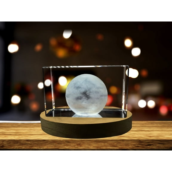 Makemake 3D Engraved Crystal Novelty Decor / Clear - Ab Crystal Collection