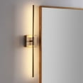 thumbnail image 1 of JONATHAN Y Makena 28" Modern Minimalist Dimmable Integrated LED Metal Wall Sconce, Brass Gold, 1 of 6
