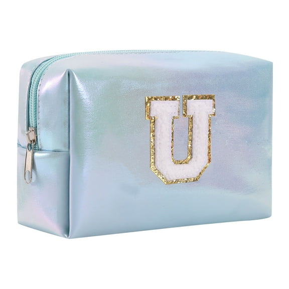 Makeover Organizer Travel Makeup Case Small Makeup Caboodle Organizer Large Makeup Storage Containers Makeup Train Case Hard Large Capacity Embroidered Alphabet Makeup Bag Toiletry Bag Travel Storage