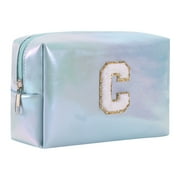 Makeover Organizer Travel Makeup Case Small Makeup Caboodle Organizer Large Makeup Storage Containers Makeup Train Case Hard Large Capacity Embroidered Alphabet Makeup Bag Toiletry Bag Travel Storage