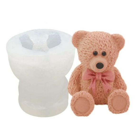 Maker 3D Bear Shape Silicone Chocolate Mold for Cocktail Cold Drink Tool