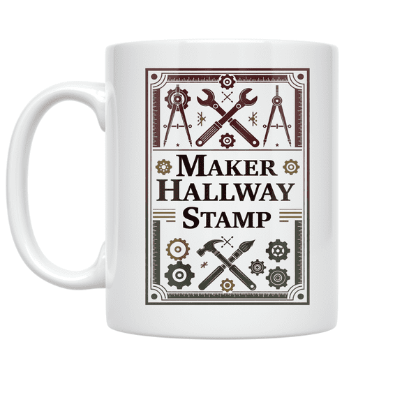 Maker Hallway Stamp Design - Maker Enthusiast - 11 oz Ceramic Coffee Mug