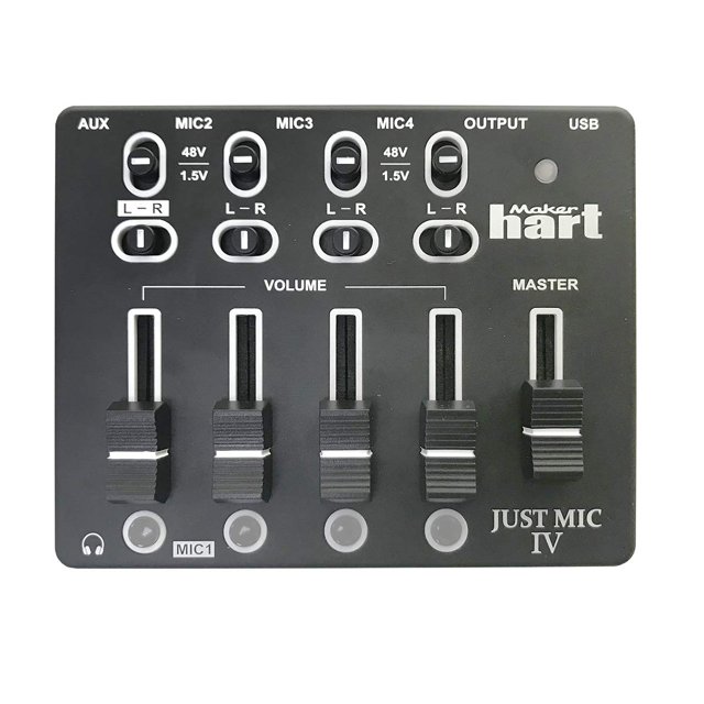 Maker hart Just Mic 4 mini Microphone Mixer 4 channels/Portable Phantom