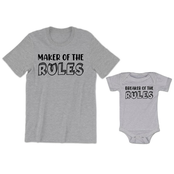 Maker of the Rules Men's T-Shirt Funny Tee Breaker of the Rules Baby Bodysuit Kids Youth Toddler Shirt