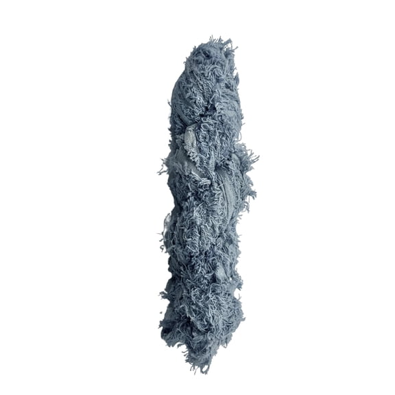 Maker's Craft Cotton Frayed Edges Ribbon Yarn 100 Grams, 25 Yards for DIY Vintage Colors, Knitting & Crocheting, Macrame, Jewelry Making, Weaving, Gift Wrapping, Tassel Making (Vintage Blue)