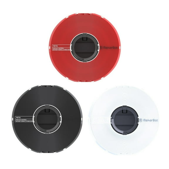 MakerBot PETG Specialty Filament Spool (0.75kg/1.65lb, Natural, Black and Red)