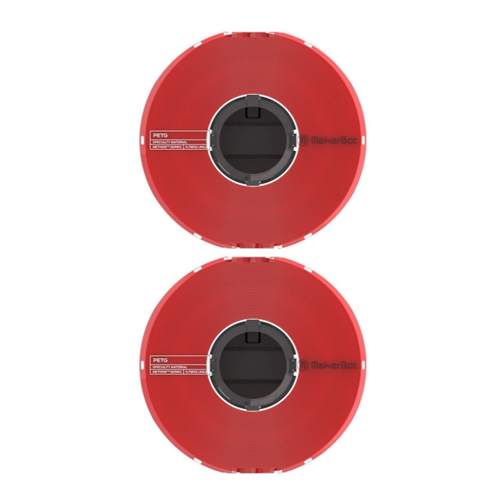 MakerBot PETG Specialty Filament Spool for Method 3D Printer (Red, 1.65lb, 2-Pk)