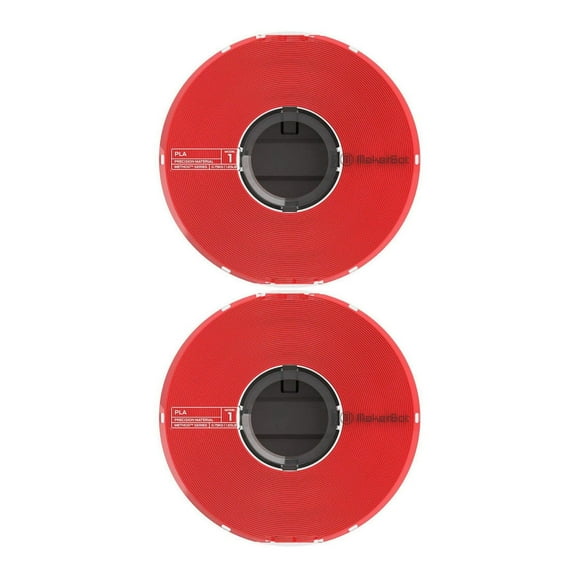 MakerBot PLA Filament Spool for Method 3D Printer (True Red, 1.65lb, 2-Pack)