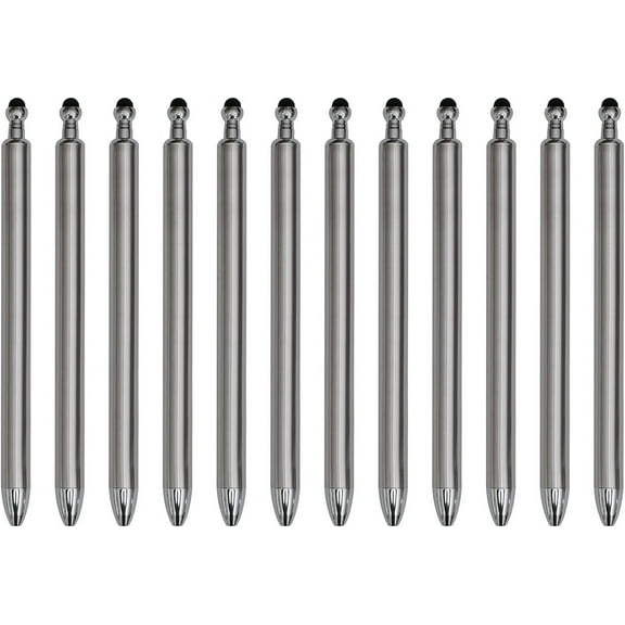 makerflo 12 Pieces Craftable Stainless Steel Pens and Blanks, Black Ink Gel Pens for Crafting Gifting - Not for sublimation