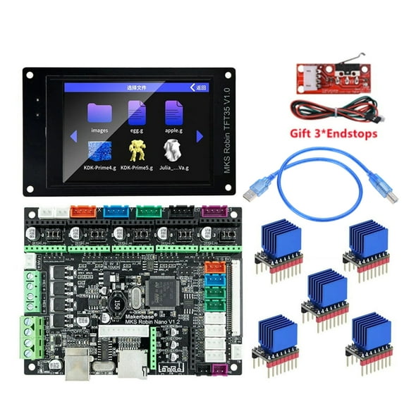 Makerbase MKS Robin for Nano V1.2 32Bit Control Board 3D Printer Part TFT35 Screen FFC+USB Print Cable Controller WIFI