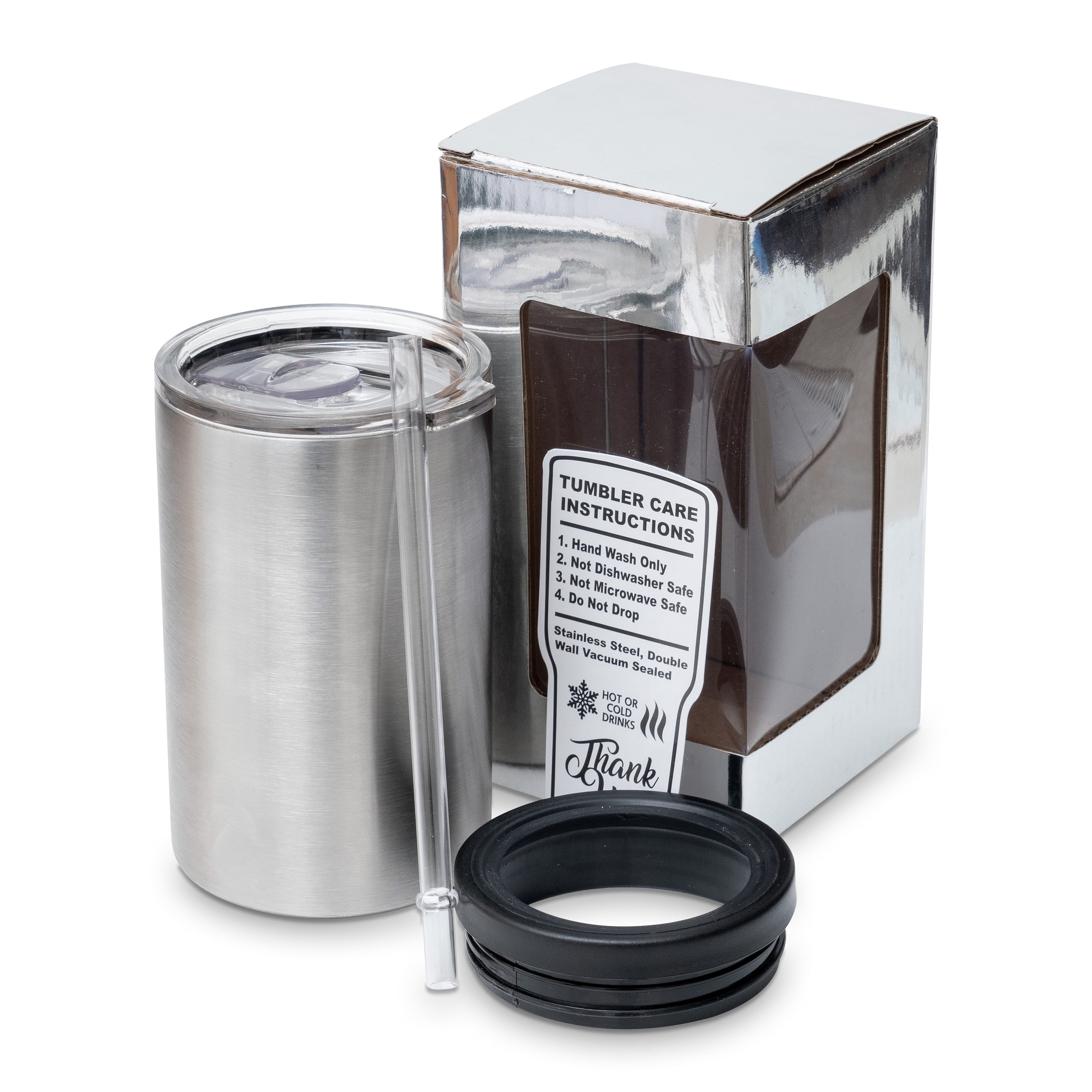 MakerFlo 12 oz Thick Duozie Stainless Steel Can Cooler, Insulated 2-in-1 Tumbler for DIY Crafts, Epoxy, Vinyl & Personalization, 25 Pack