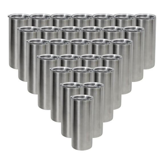 Makerflo 20 oz Thick Stainless Steel Tumbler (25 Pack) Ideal for DIY Crafts -Epoxy