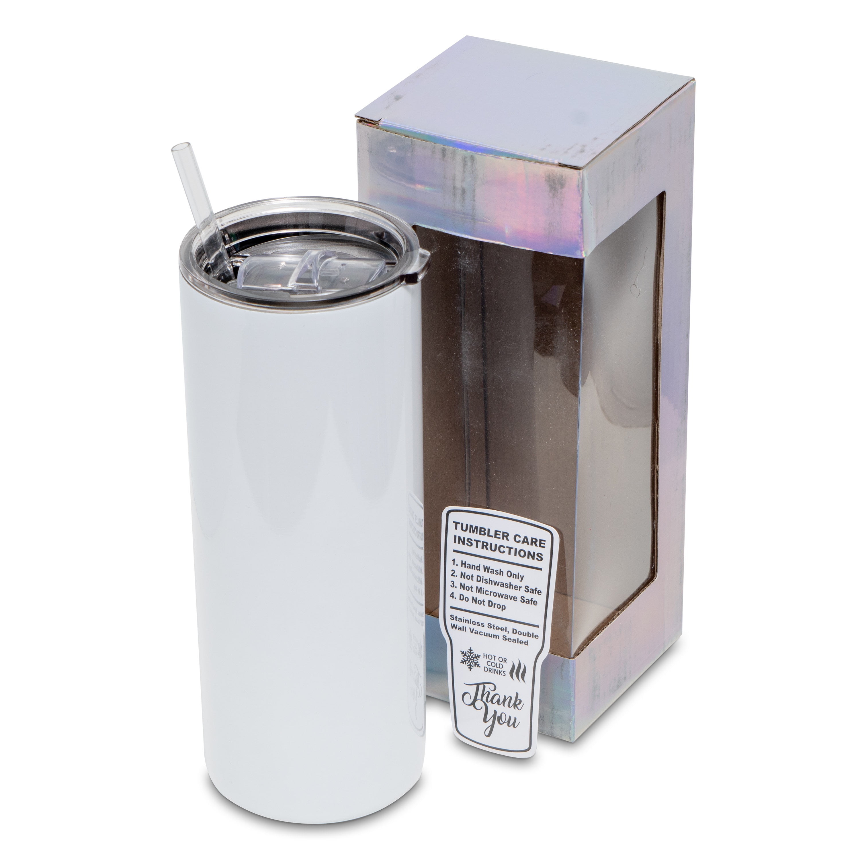  HTVRONT 12 Pack Sublimation Tumblers - 20 OZ Sublimation  Tumbler Skinny Straight - Stainless Steel Sublimation Tumblers with  Paper,Straw and Box : Arts, Crafts & Sewing
