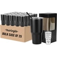 thumbnail image 1 of Makerflo 30 oz Black Powder Coated Tumbler- Pack of 25, Ideal for DIY Crafts- Laser Engraving, And Handle Sold Separately, 1 of 11