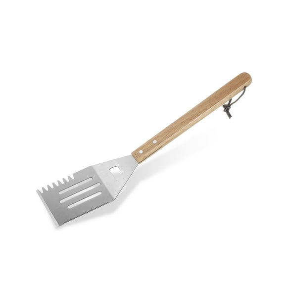 Makerflo BBQ Grill Steel Spatula with Wooden Handle