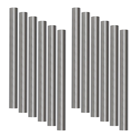 MakerFlo Silver Stainless Steel Sublimation Pen Chambers, Replacement Blank Barrels for DIY Personalization, Heat Transfer & Crafting, 12 Pack